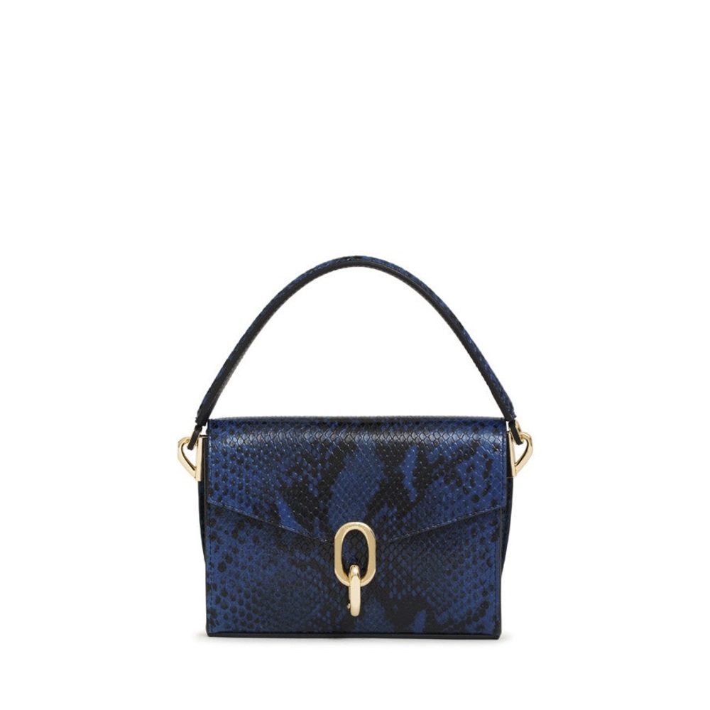 Anine Bing - Mini Colette Bag in Blue Snakeskin